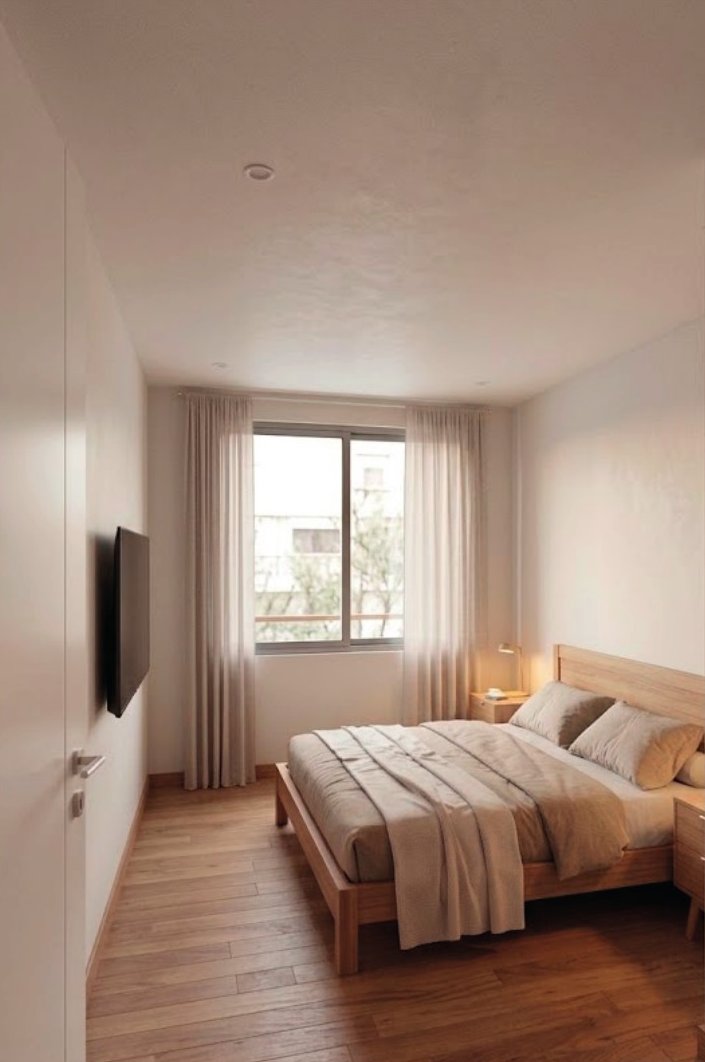 Dormitorio de un departamento